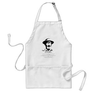 screaming man with definition standard apron