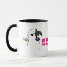 Screaming Parrot With Pink Text
