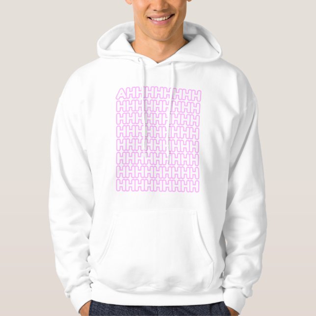 Screaming Pastel Pink Men’s Hoodie (Front)