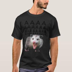 Screaming Possum Aaaa Cute Opossum Dank Meme Men W T-Shirt