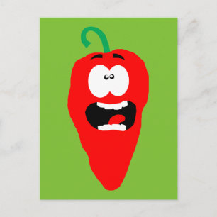 Screaming Red Hot Chilli Pepper Postcard