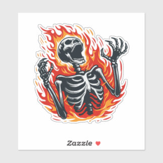 Screaming Skeleton On Fire