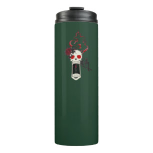 Screaming Skull Candle Rose Gothic Thermal Tumbler