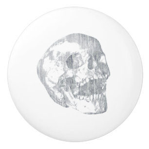 Screaming Skull Ceramic Knob