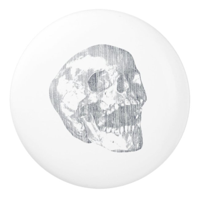 Screaming Skull Ceramic Knob (Front)