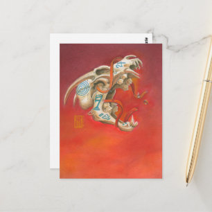 Screaming Skull Mini Print Postcard
