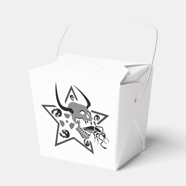Screaming Skull Pentagram Favour Box (Front Side)
