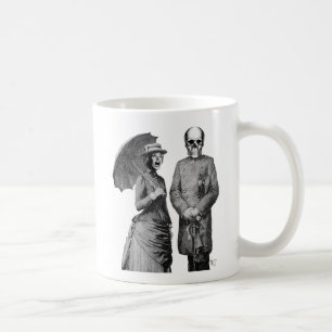Screaming Woman and Skull Coffee Mug