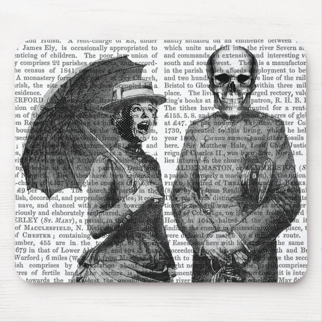 Screaming Woman and Skull Mouse Pad (Front)