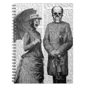 Screaming Woman and Skull Notebook