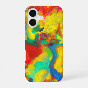 Screaming Yellow Oil and Water Don't Mix iPhone 16 Case