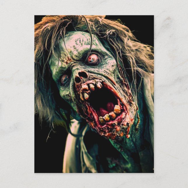 Screaming Zombie Postcard (Front)
