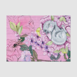 Screamingly Cute Sleeping Baby Rabbit Tissue Paper