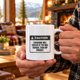Screams At Mail Naps Proudly Funny Coffee Mug