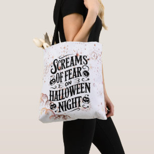 Screams of Fear on Halloween Tote Bag