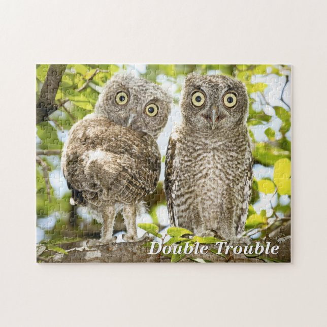Screech Owls Chicks Jigsaw Puzzle (Horizontal)