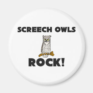 Screech Owls Rock Magnet