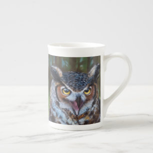 Screeching Owl Latte mok Bone China Mug