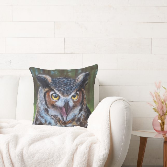 Screeching Owl Pillow (Couch)
