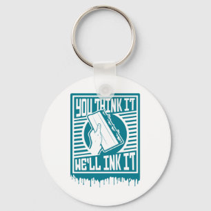 Screen Printing Squeegee Printing Obey Ink Design  Key Ring