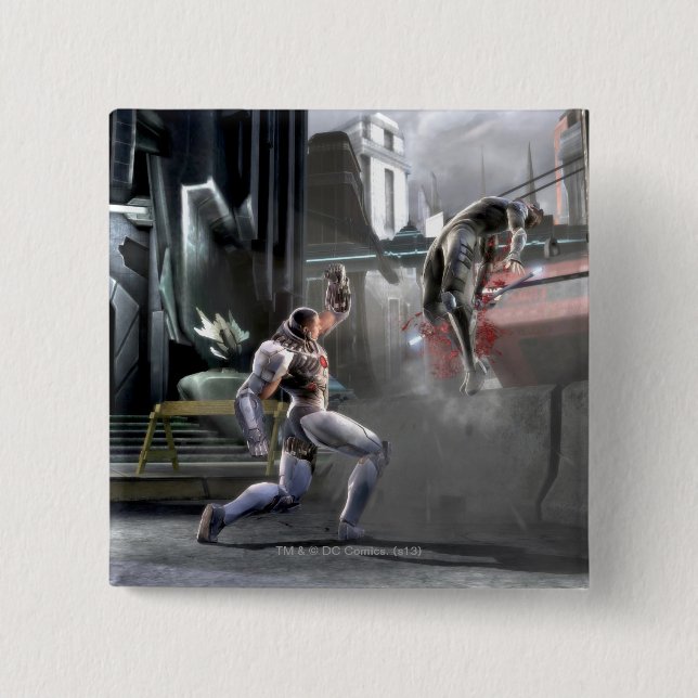 Screenshot: Cyborg vs Nightwing 15 Cm Square Badge (Front)