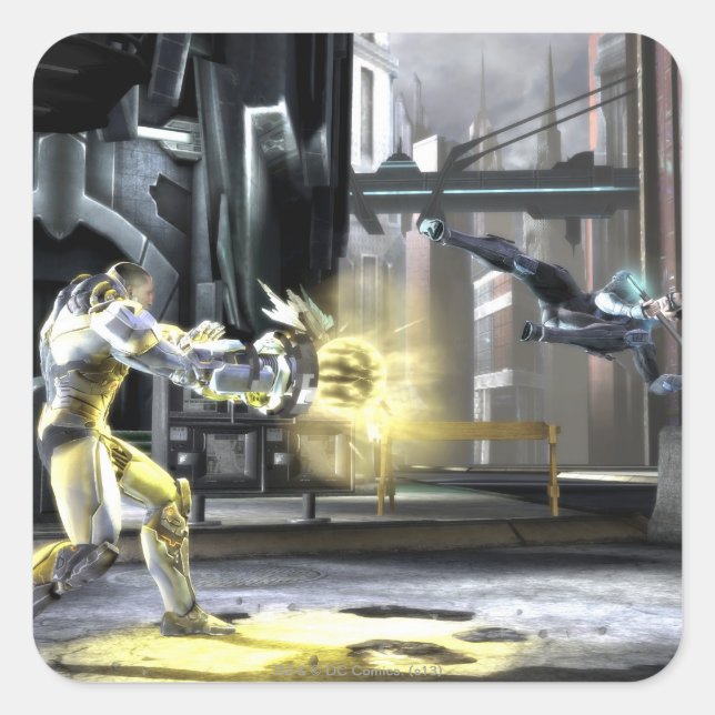Screenshot: Cyborg vs Nightwing 2 Square Sticker (Front)