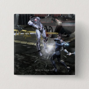 Screenshot: Cyborg vs Nightwing 3 15 Cm Square Badge