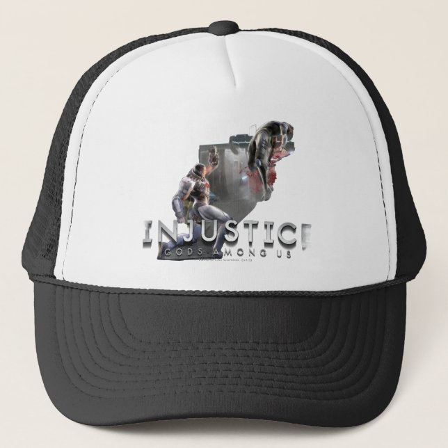 Screenshot: Cyborg vs Nightwing Trucker Hat (Front)