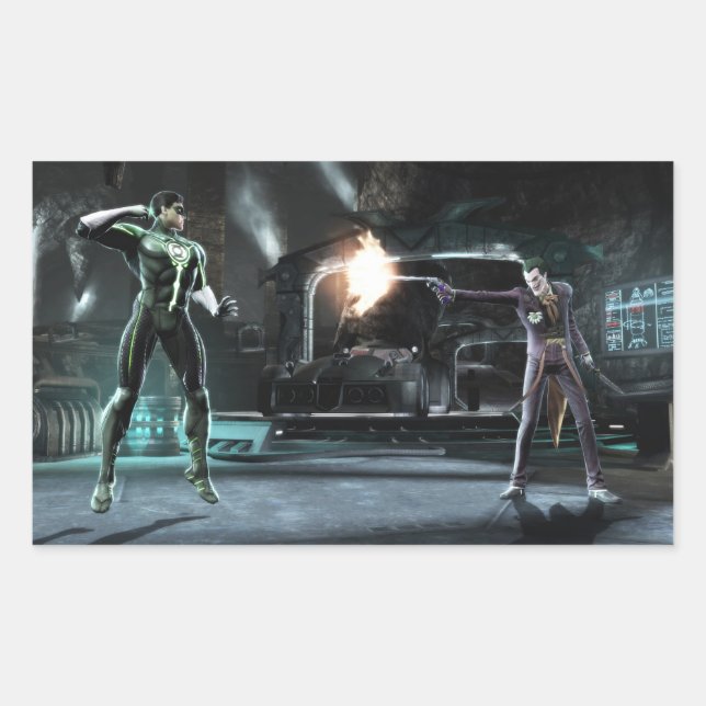 Screenshot: Green Lantern vs Joker Rectangular Sticker (Front)