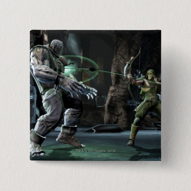 Screenshot: Grundy vs Green Arrow 15 Cm Square Badge (Front)