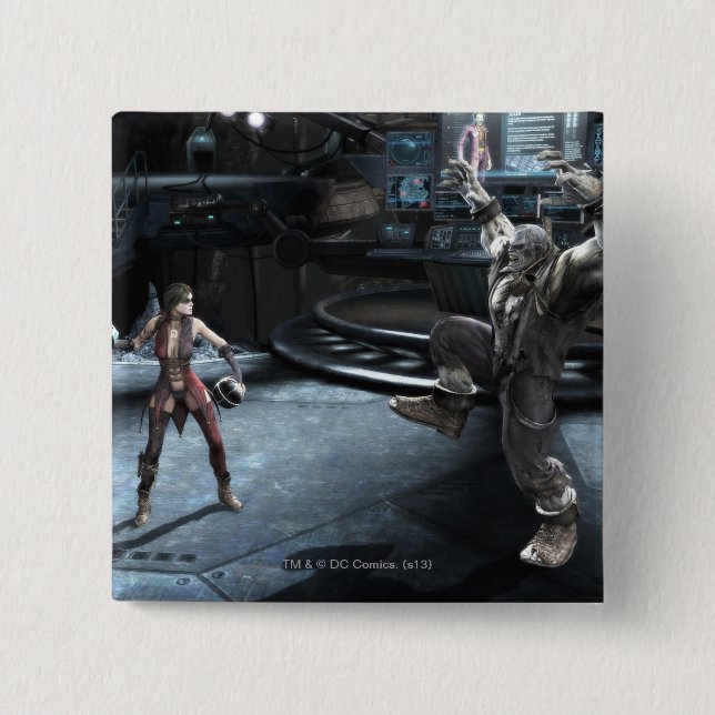 Screenshot: Harley vs Grundy 15 Cm Square Badge (Front)