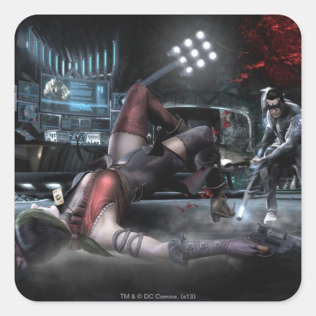 Screenshot: Harley vs Nightwing 2 Square Sticker (Front)