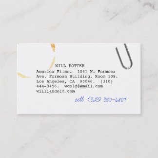 Screenwriter v business card