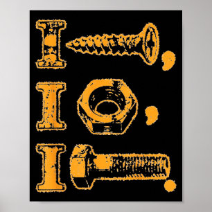 Screw Bolt Funny Auto Garage Mechanic Car Repair Poster