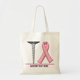 Screw Breast Cancer! Customisable Tote Bag