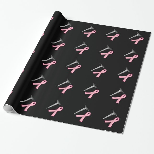 Screw Breast Cancer! Survivors Humour Wrapping Pap Wrapping Paper (Unrolled)