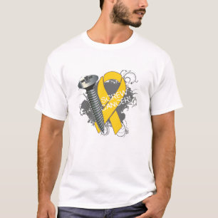 Screw Cancer - Grunge Childhood Cancer T-Shirt