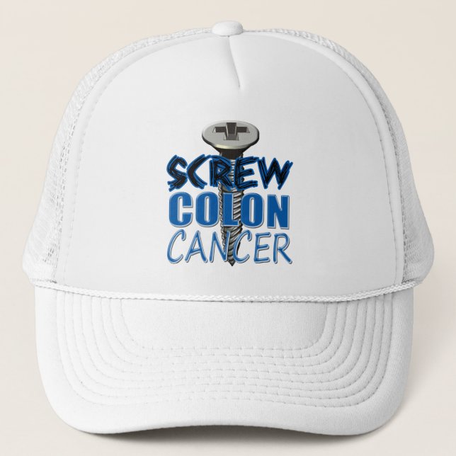 Screw Colon Cancer Trucker Hat (Front)