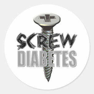 Screw Diabetes Classic Round Sticker