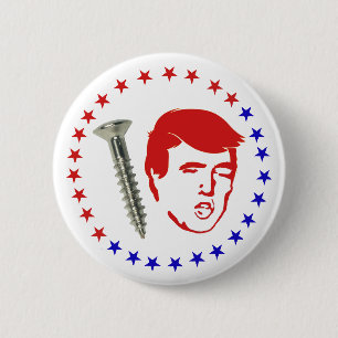 Screw Donald Trump Funny Political Pushback 2-1/4" 6 Cm Round Badge