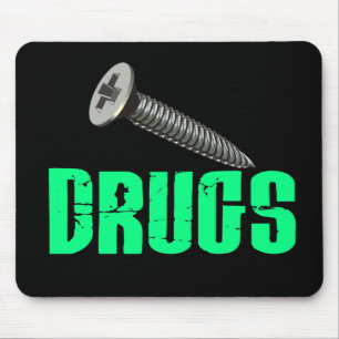 Screw Drugs Light Green Mouse Pad