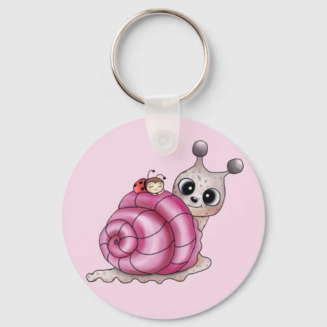 screw house pink key ring (Front)