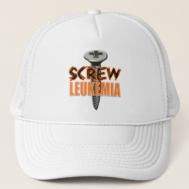 Screw Leukaemia Trucker Hat (Front)