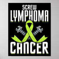 Screw Lymphoma Cancer Lime Awareness Ribbon Fight