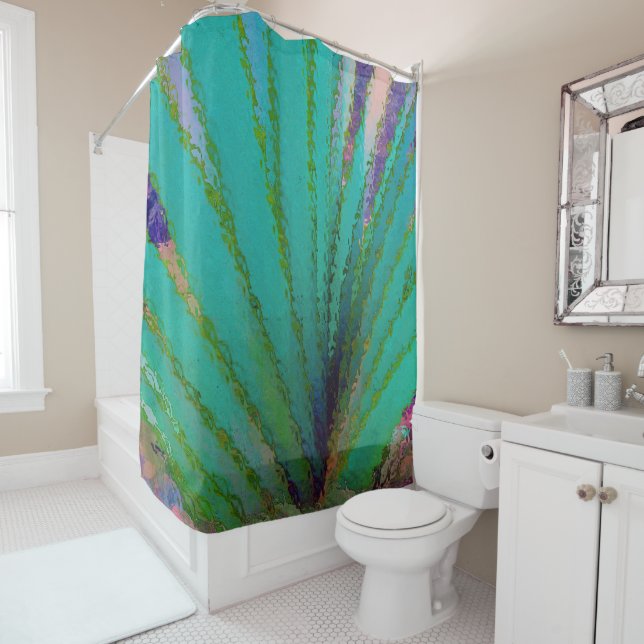Screw Pine Abstract Shower Curtain (In Situ)