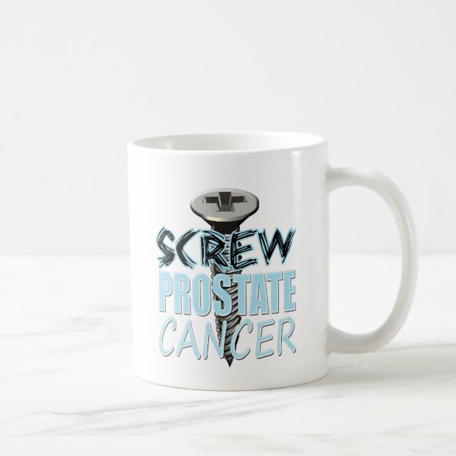 Screw Prostate Cancer Coffee Mug (Right)