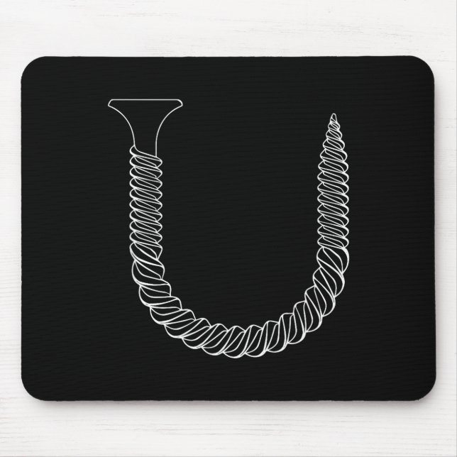 Screw Shaped U - Funny Tool Insul  Mouse Pad (Front)