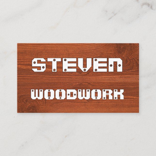 Screwed In Panel Your Name Business Card (Front)
