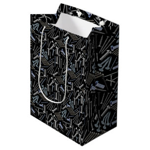 Screws and nails x4 Black BG Medium Gift Bag