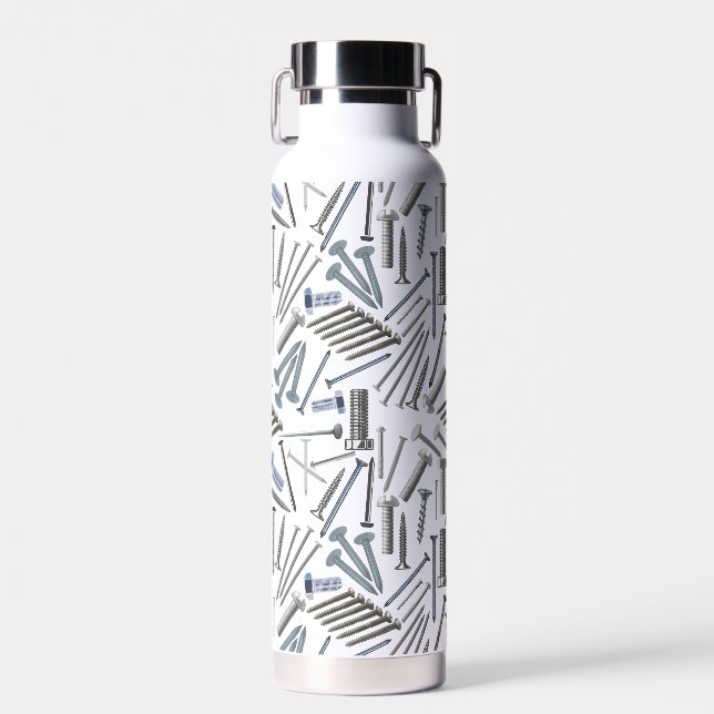 Screws and nails x4 N BG Water Bottle (Front)